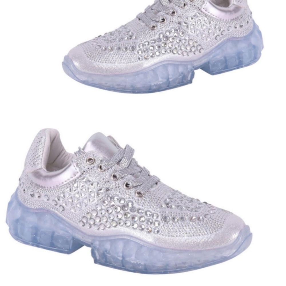 Silver Bling Fashion Sneakers